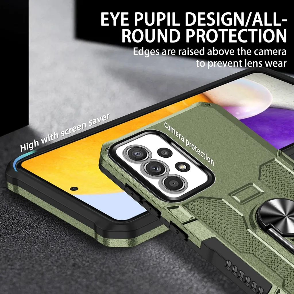 Cover Galaxy A52S 5G Shockproof Verde con Stand e Supporto Magnetico - 2