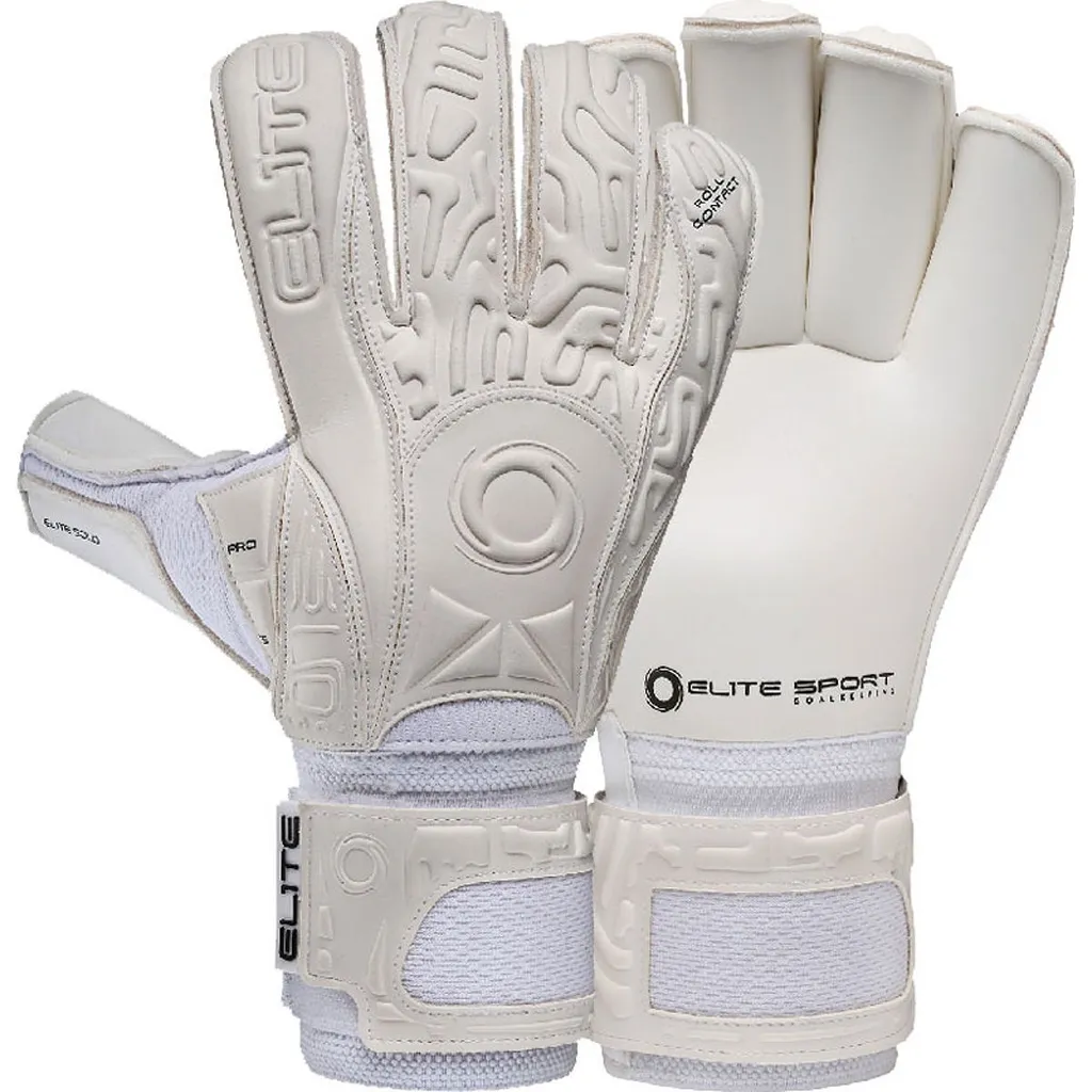 Gants de gardien de but football Elite Sport Solo White taille 7 blanc