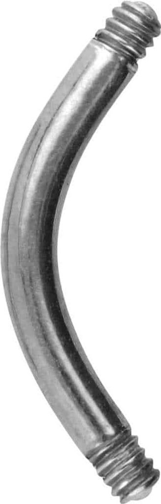 Bauchnabel-Piercing, Rook Piercing Chirurgenstahl Banane ohne Kugeln Silber Stablänge: 7mm | Stabstärke: 1,2mm