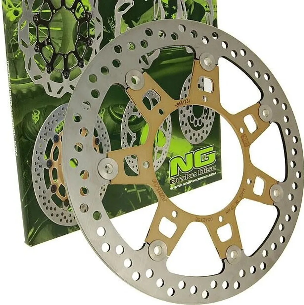 Disque de frein flottant 7 trous NG 024 en acier inox pour Malaguti