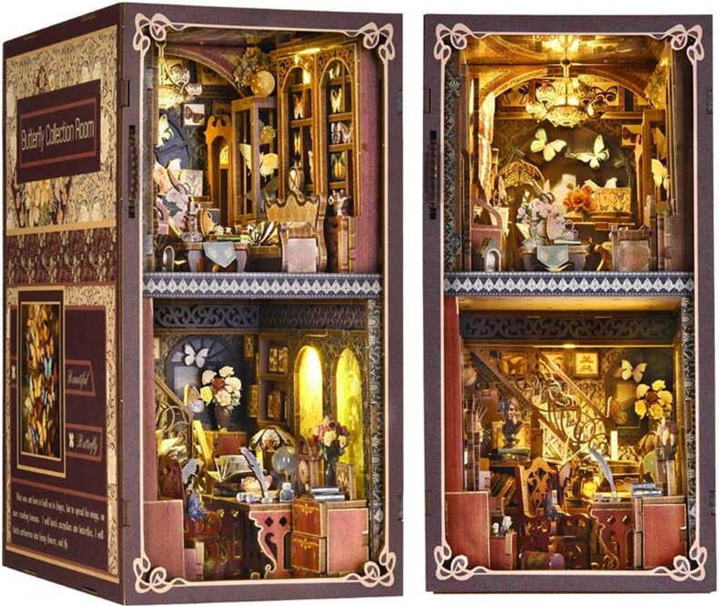 Maison miniature Book Nook - Musée des papillons Image du produit 