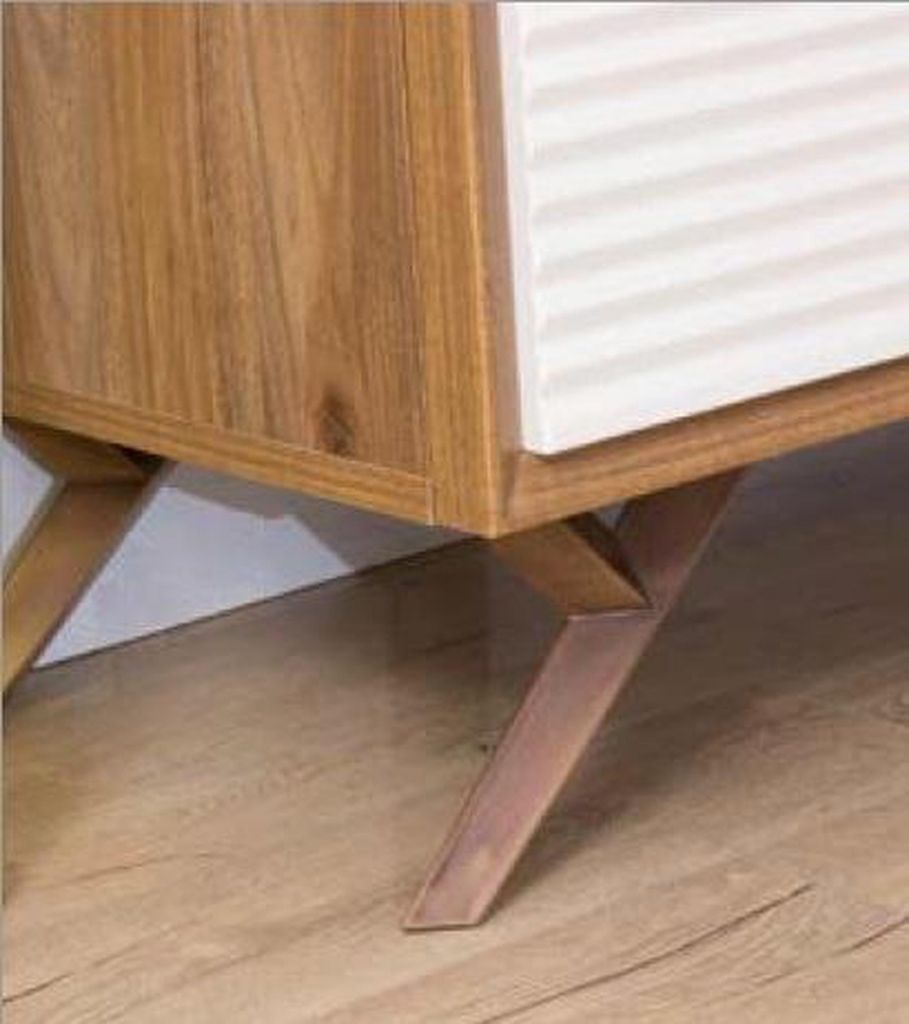 Sideboard mit Spiegel Braun Kommoden Sideboards Holz Schrank Möbel 2tlg Set Neu