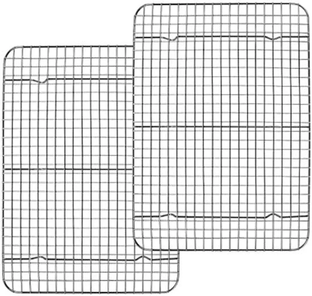 Grille de refroidissement inox durable et saine, lot de 2 rectangulaire