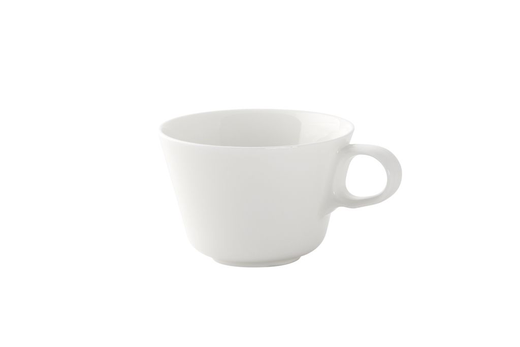 6 x Tasse Kaffeetasse Teetasse, Porzellan, weiß, 18 cl, Ø 9 cm, rund, Höhe: 6 cm