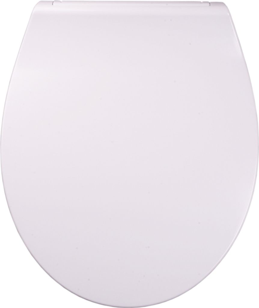 SANILO WC-Sitz mit Absenkautomatik Flat Weiß, Toilettendeckel direkt vom Hersteller, Klodeckel, Klobrille, WC Deckel, Toilettensitz, Toilettenbrille