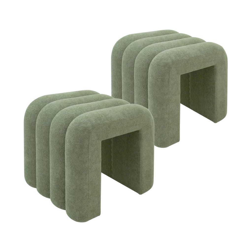 Rebecca Mobili Sgabello Bamya 40x38x40 Tessuto poliestere Immagine del prodotto 
