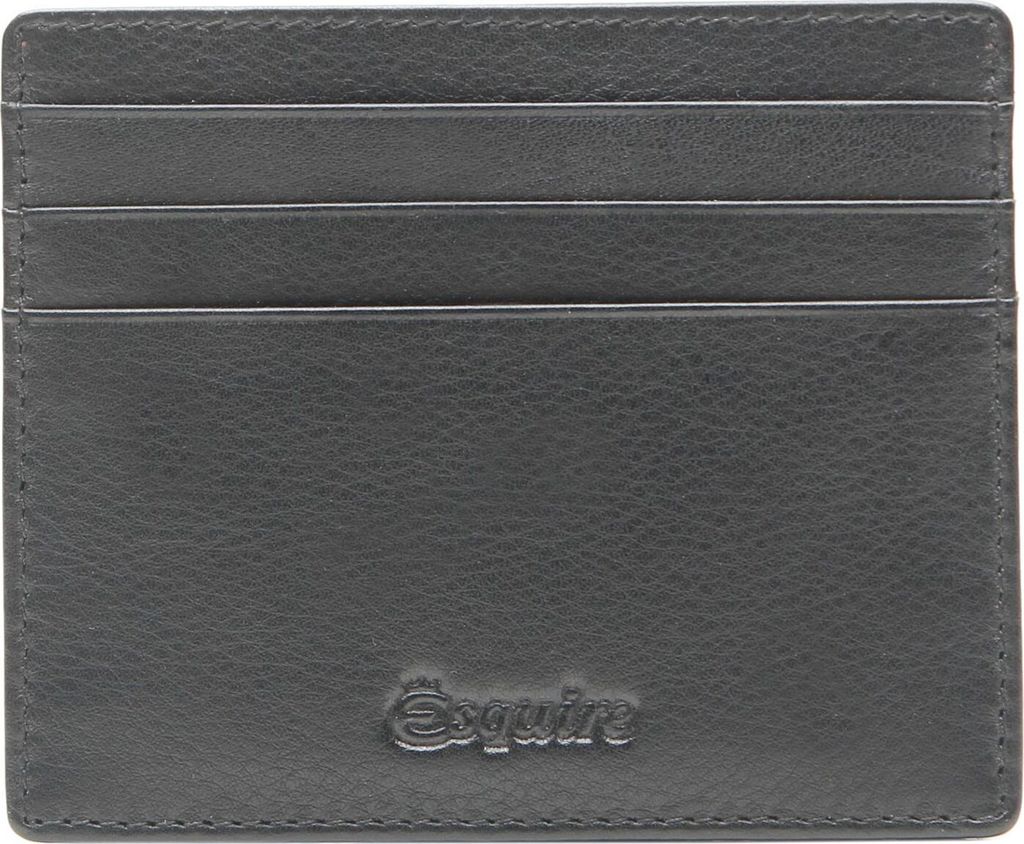 Esquire Kartenhalter Oslo Nappa Card Holder Black schwarz