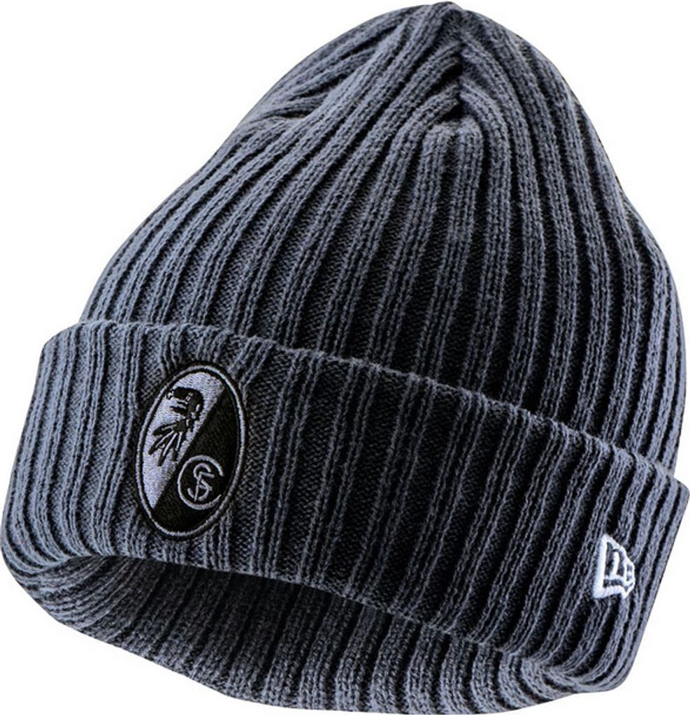 SC Freiburg Mütze "NE Ribbed Wappen" grau Produktbild 