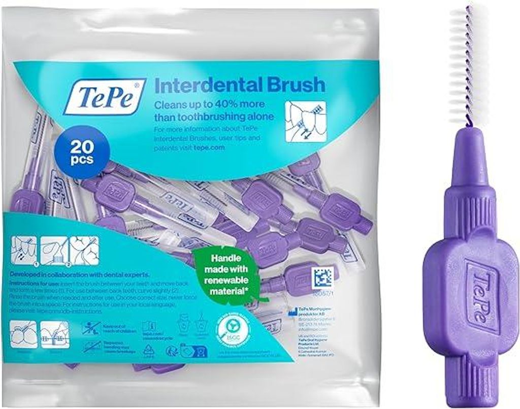 20-Pack TePe Interdentalbürsten Original Lila, ISO-Größe 6, Produktbild 