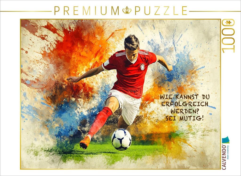 CALVENDO Puzzle Ein Motiv aus dem Kalender Fußball und Motivation | 1000 Teile Lege-Größe 64x48cm Foto-Puzzle für glückliche Stunden