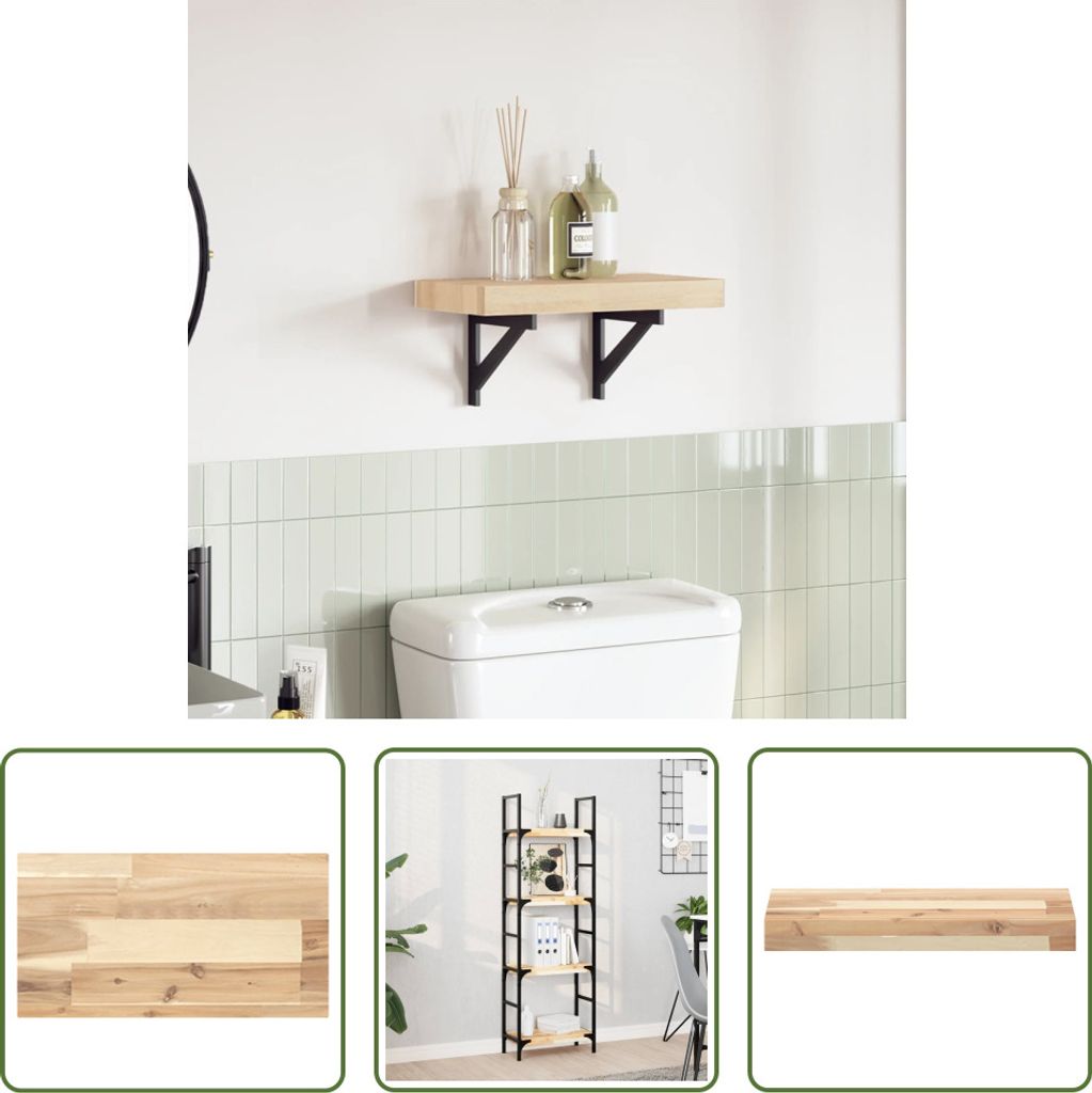 The Living Store Tischplatte 60x20x4 cm Rechteckig Massivholz Akazie