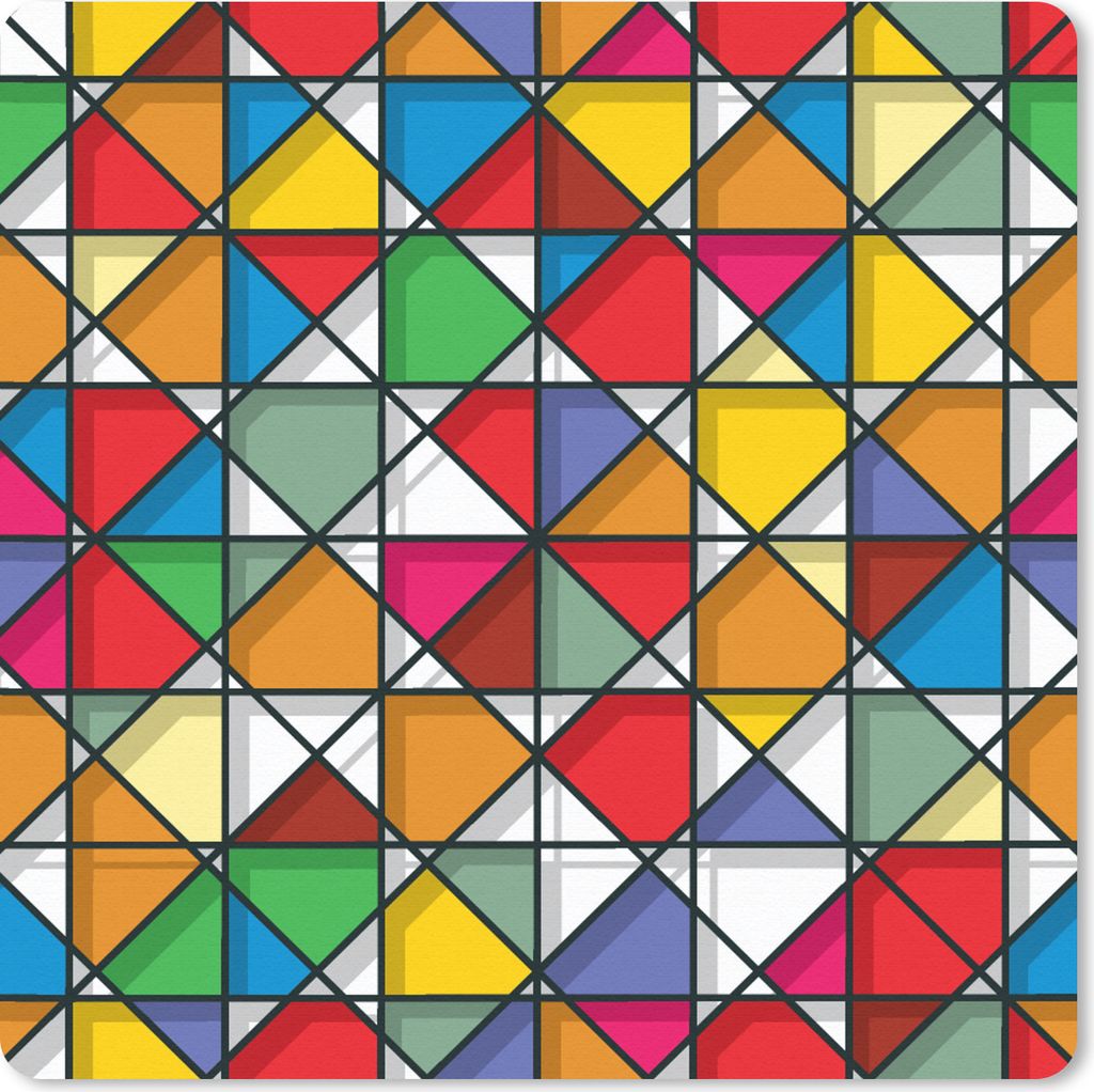 MuchoWow® Mauspad Mousepad Glas - Geometrie - Gestaltung Produktbild 