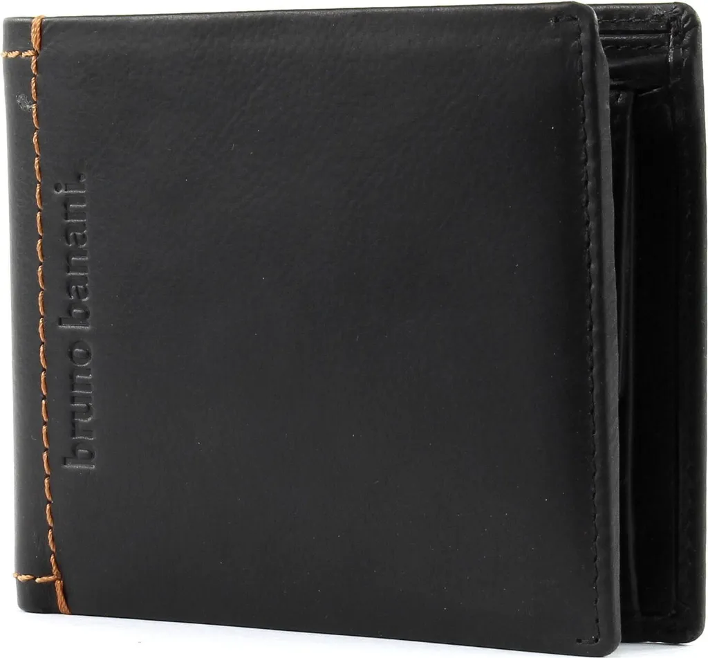 Porte-monnaie en Cuir Noir Arizona bruno banani - Format Horizontal Chic