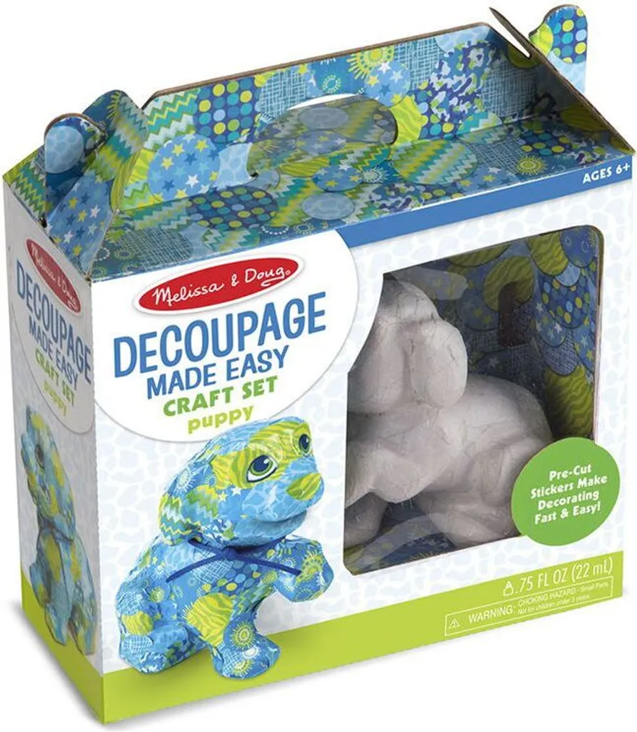 Melissa & Doug Patchwork Dog - Peluche Chien Multicolore 30cm pour Enfant