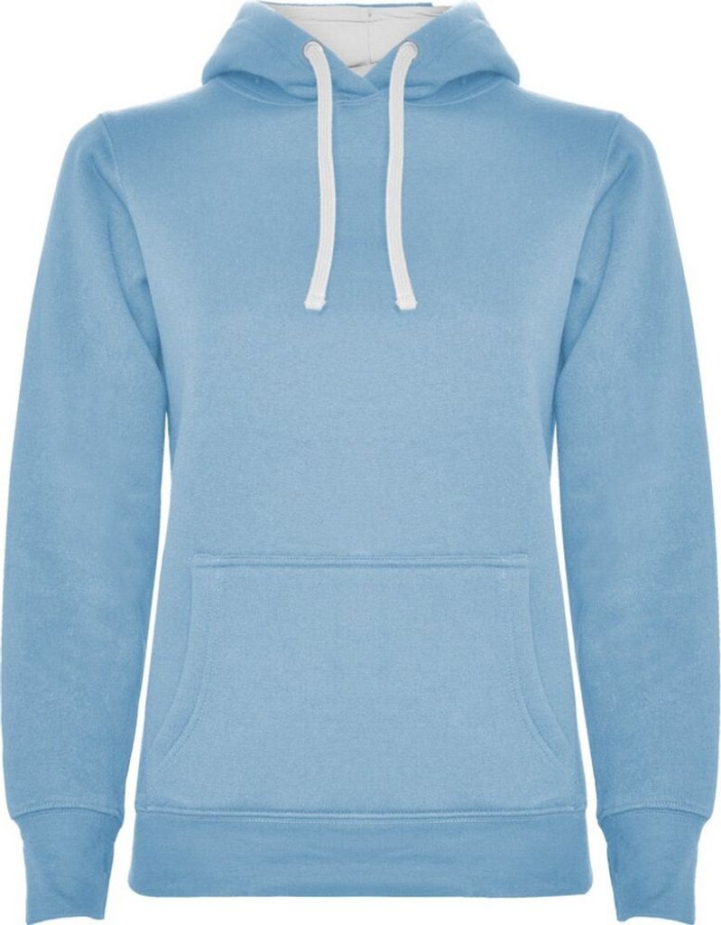 Roly - "Urban" Kapuzenpullover für Damen PF4315 (S) (Himmelblau/Weiß)