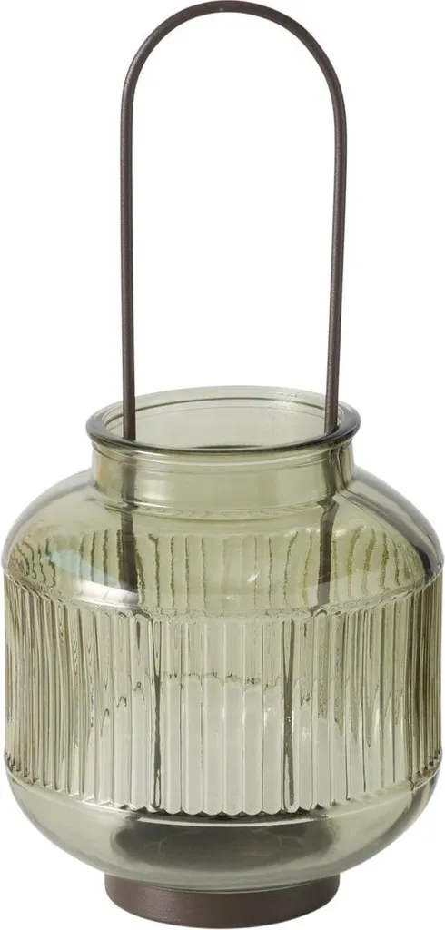 Bougeoir centre de table 29 cm en verre vert pour ambiance tamisée