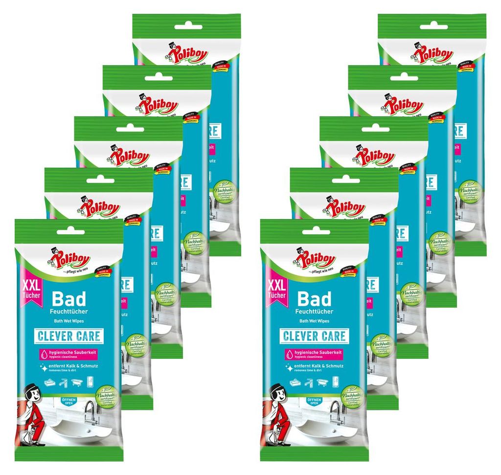 Poliboy Bad Reinigungstücher 10er Set - 240 Stück, Inhalt Produktbild 