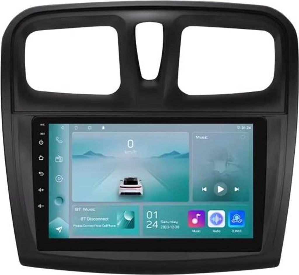 Autoradio mit Bluetooth und CarPlay für Renault Logan 2 & Sandero 2 (2012–2019) – Kompatibel mit Apple und Android – Stereoanlage mit Naviga...