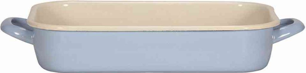 Krüger Vierkantpfanne "Sylt" creme/blau 26 cm