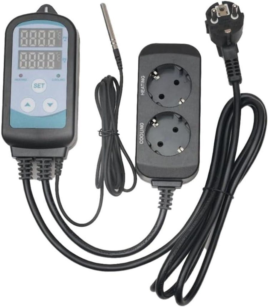 Digitaler Thermostatstecker mit 2 Relais, 220-V-Sonde, Produktbild 
