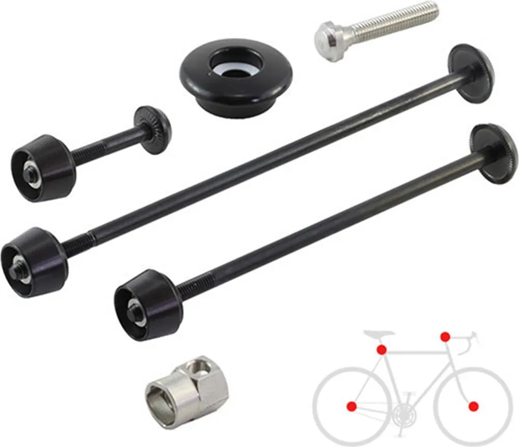 Set d'Antivols de Composants Vélo Pitlock Ahead Noir pour Ville