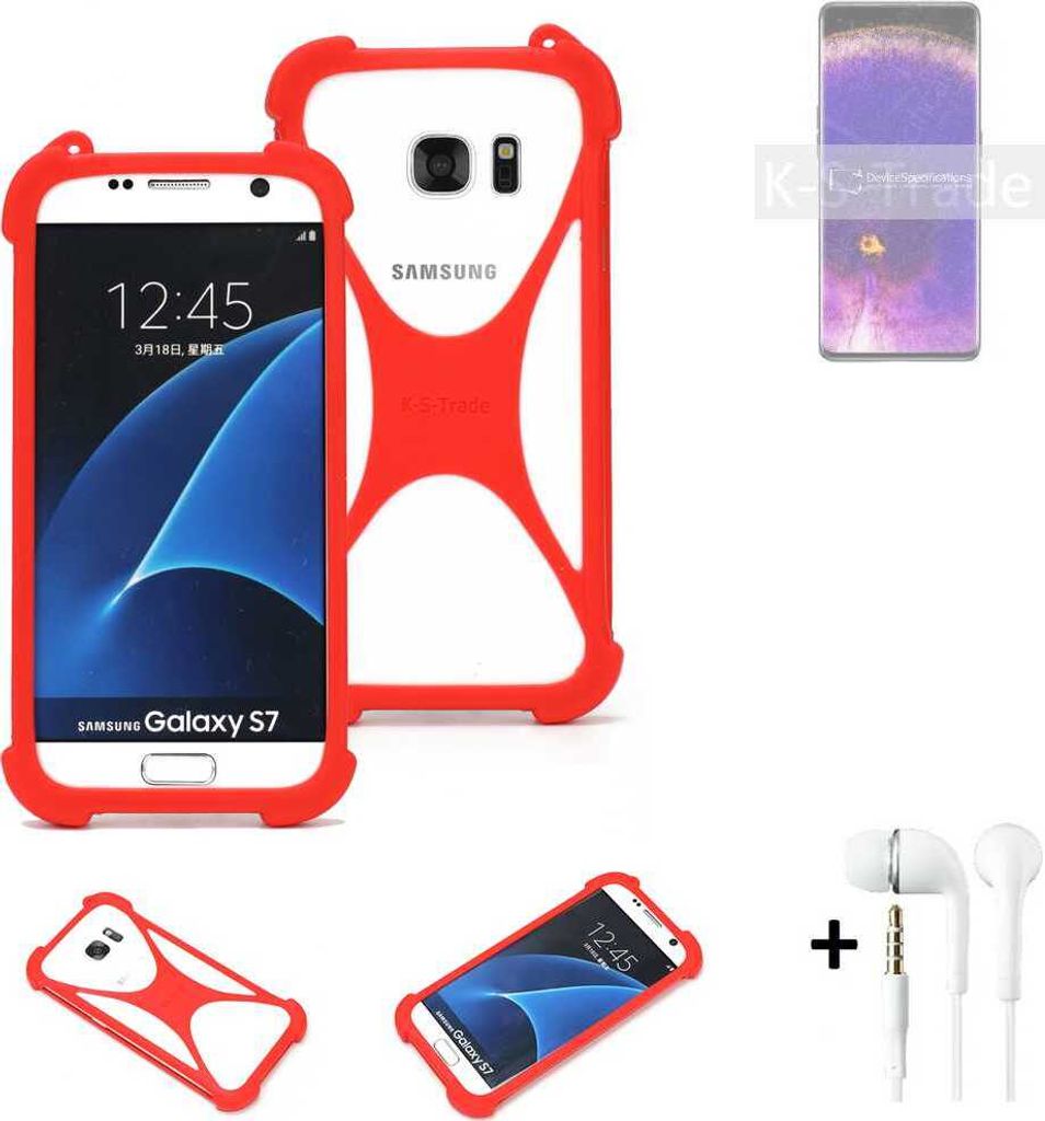Handy-hülle + Kopfhörer kompatibel mit Oppo Find X5 Schutz-hülle Bumper Silikon Schutz Hülle Cover Case Silikoncase Silikonbumper TPU Softcase