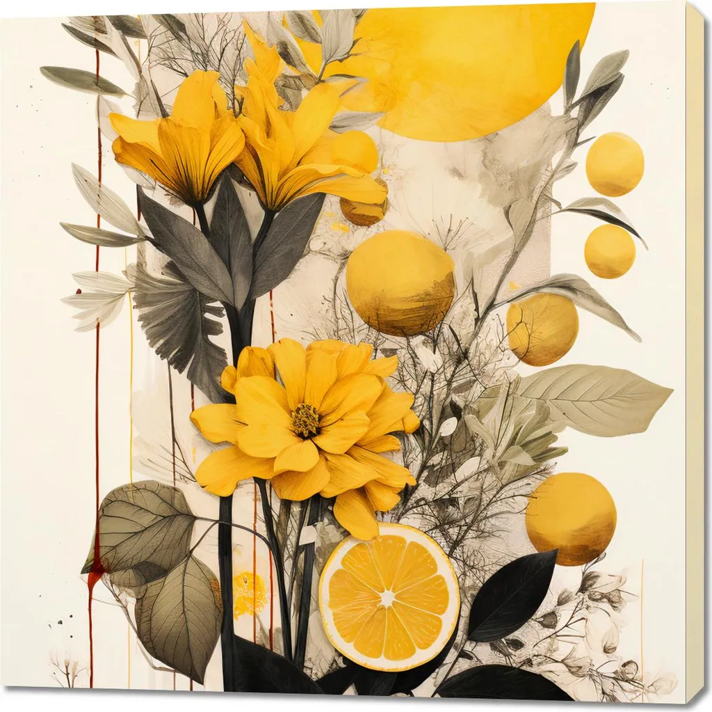 Arredamento Moderno: Quadro Delizia Agrumata 100x100 su Tela Canvas