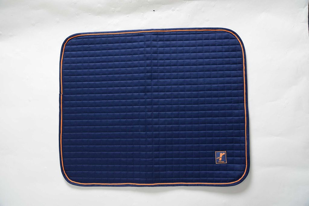 Bucas Therapy Dog Bed Topper - Navy/Orange, Größe:L