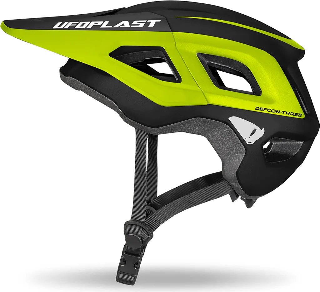 Casque Intégral VTT UFO Defcon-Three Jaune - Équipement Cross et Enduro