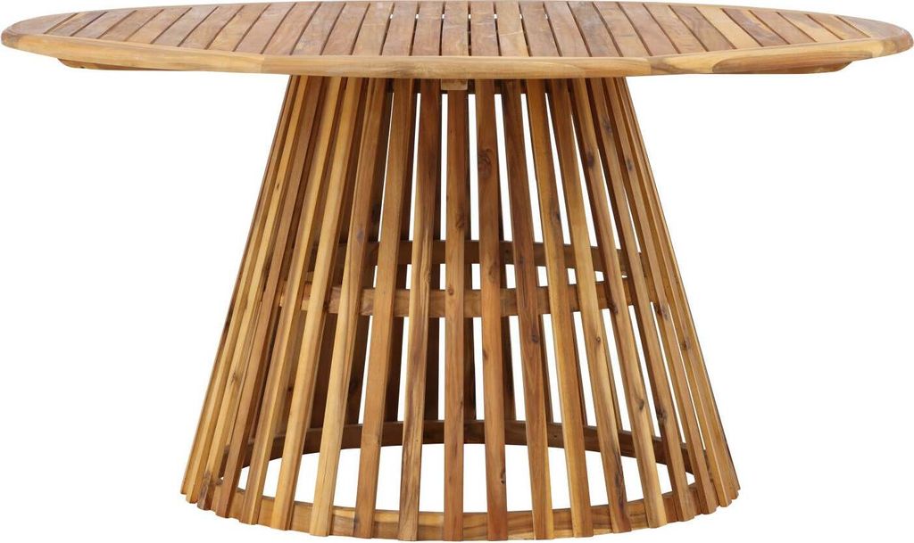 FURNLUX Esstisch Für Den Aussenbereich Tucumán Akazie 150cm / Hauptfarbe: Braun / Abmessungen: 150 x 150 x 75 cm