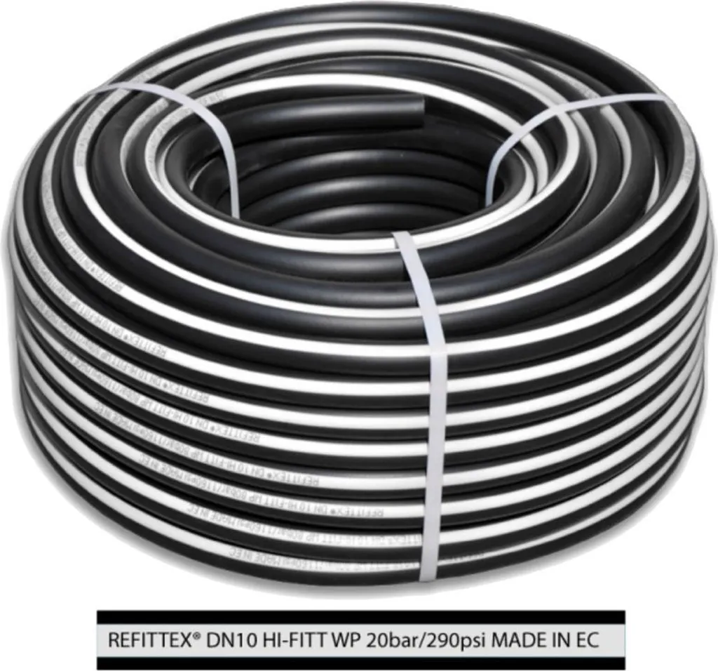 Tuyau de pression 20 Bar 25x33 mm longueur 50 m pour air et eau