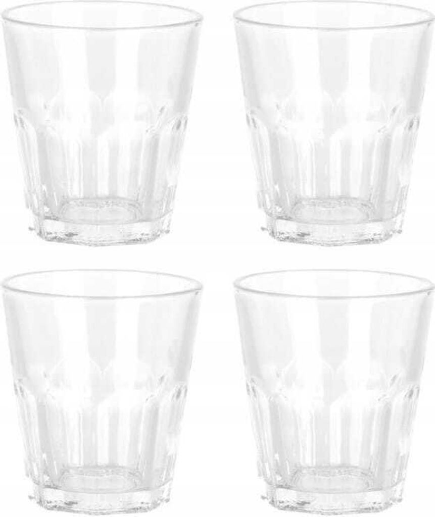 4er-Set Gläser Excellent Houseware, hitzebeständiges Glas, 7x8 cm, 180 ml, transparent