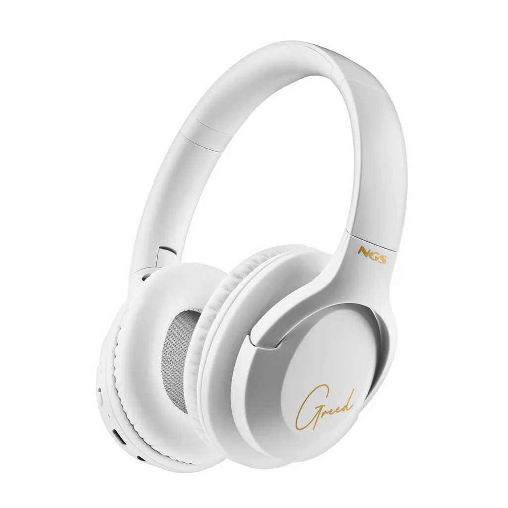 Casque sans fil NGS Artica Greed blanc à micro intégré et longue batterie
