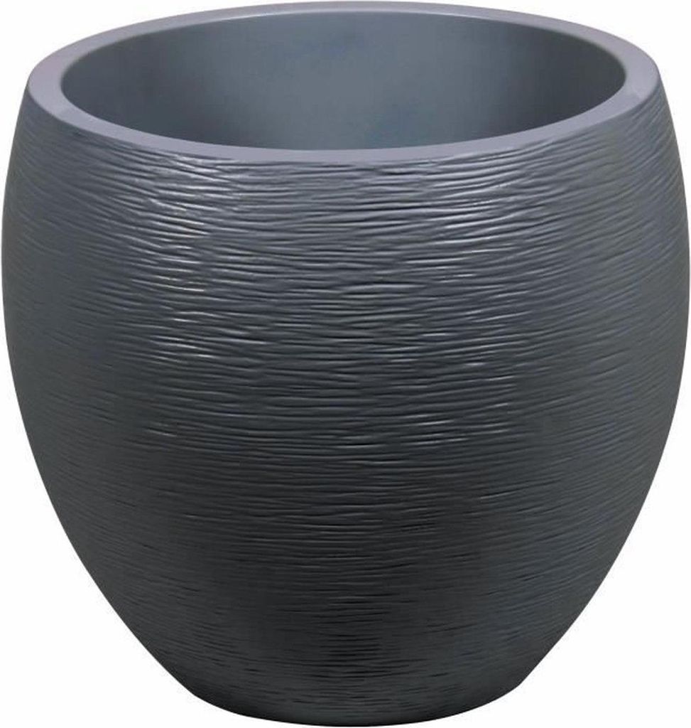 Vaso per piante EDA Graphit Circular Plastic Grigio scuro Immagine del prodotto 