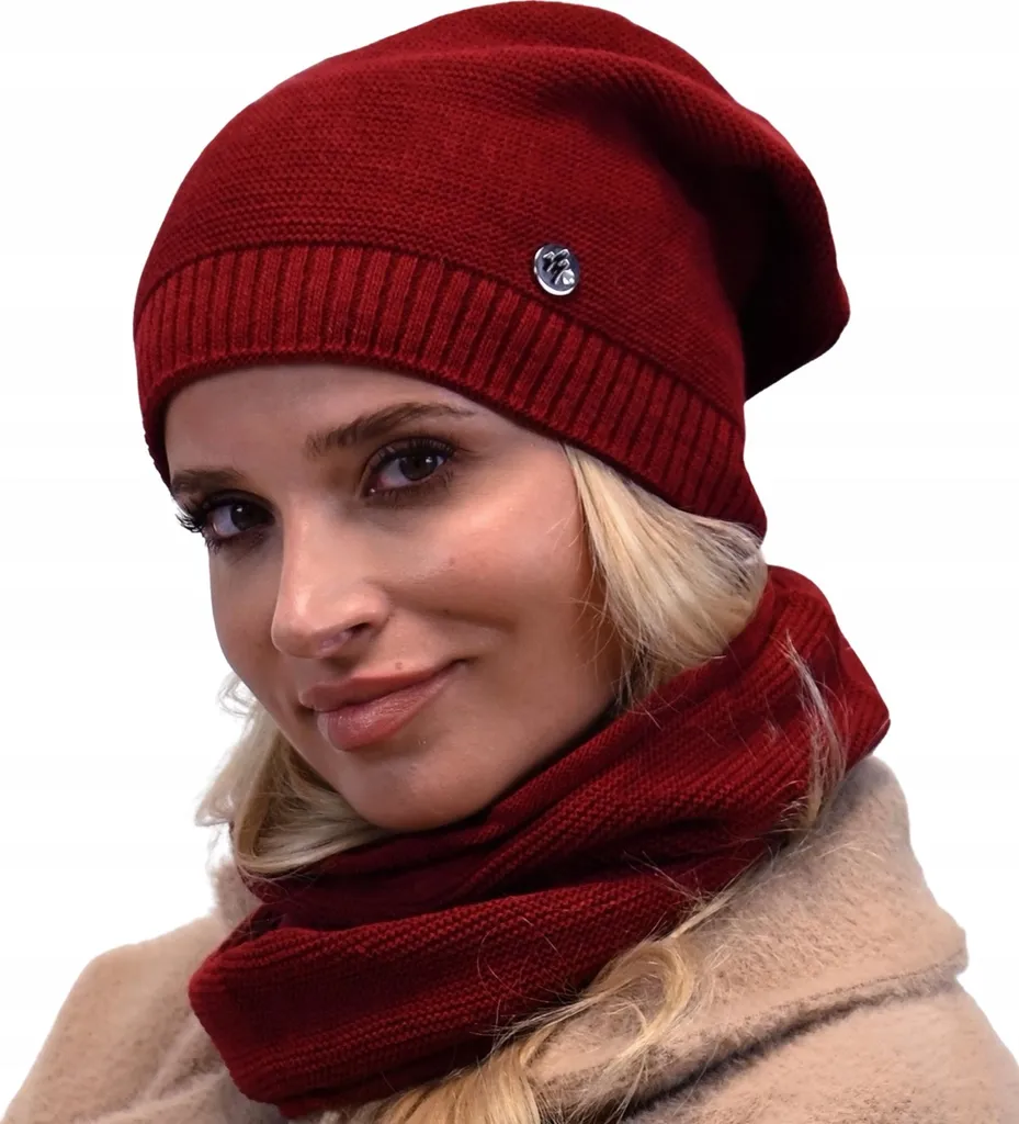 Set Invernale Donna Cappello e Sciarpa Rosso Bordeaux | Calore e Stile