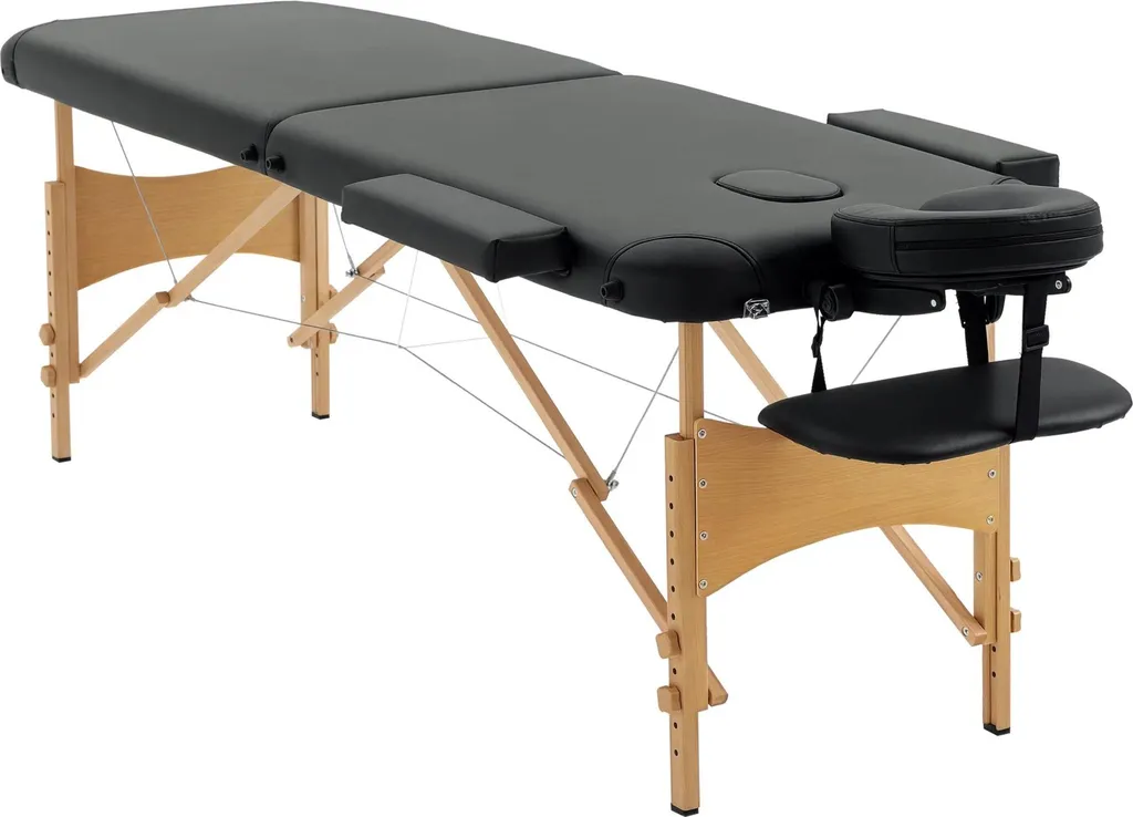 Table de massage réglable en hauteur 67-92 cm pliante 210x81 simili-cuir