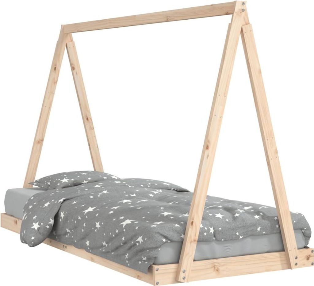vidaXL Kinderbett 90x200 cm Massivholz Kiefer