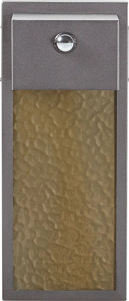 Applique LED Extérieure en Fer Gris 40cm Lumière Chaude et Détecteur Intégré