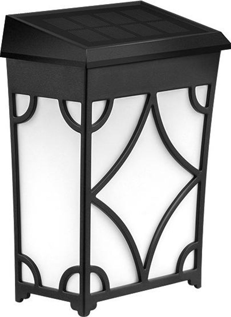 INF Retro Solar Wandleuchte: Warmweiß & RGB für Garten, Terrasse, 1 Stück