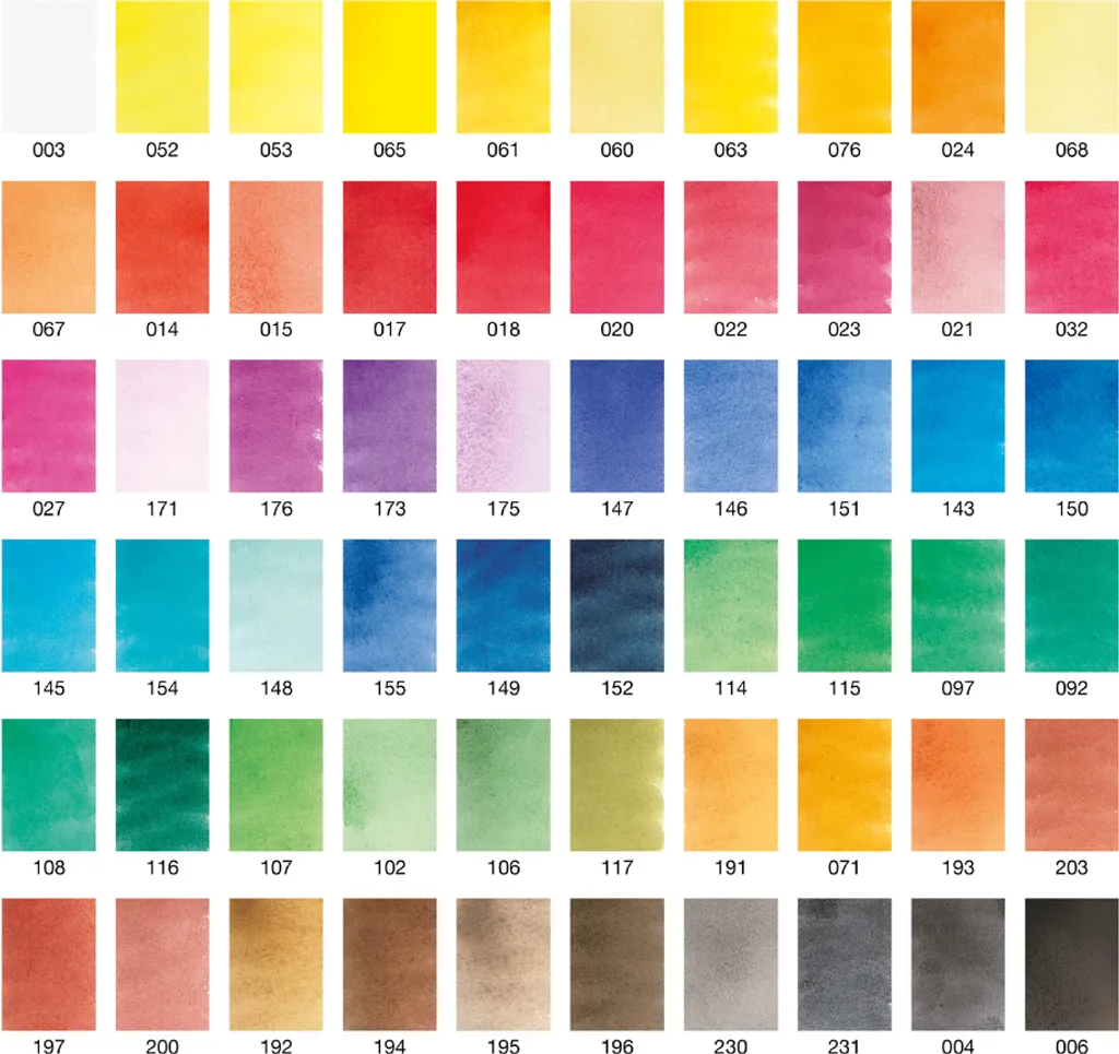 SAKURA Koi Water Colors Studio Set 60 couleurs avec pinceaux à réservoir