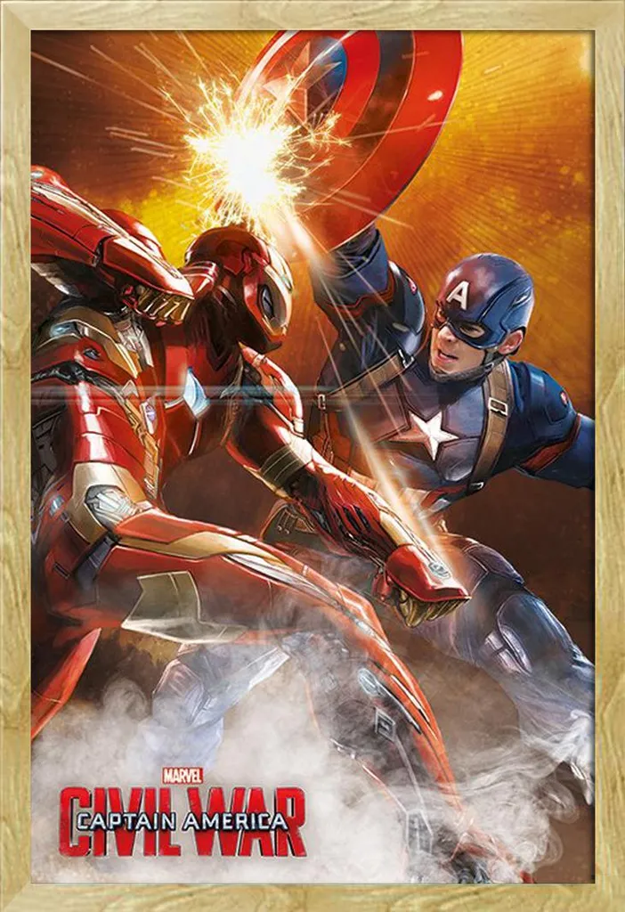 Décoration Murale Captain America Civil War pour Chambre et Bureau