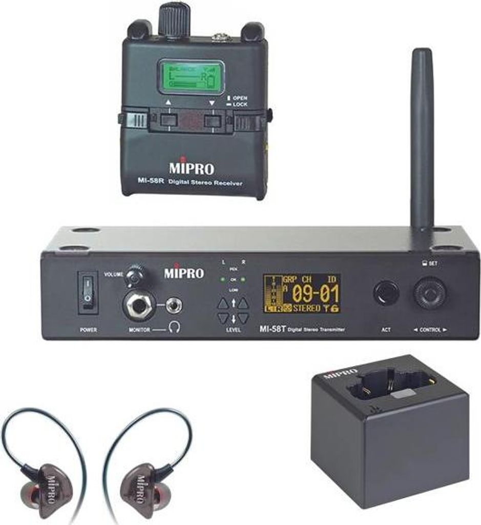 Mipro MI-58RT Système d'écoute intra-auriculaire numérique Image du produit 