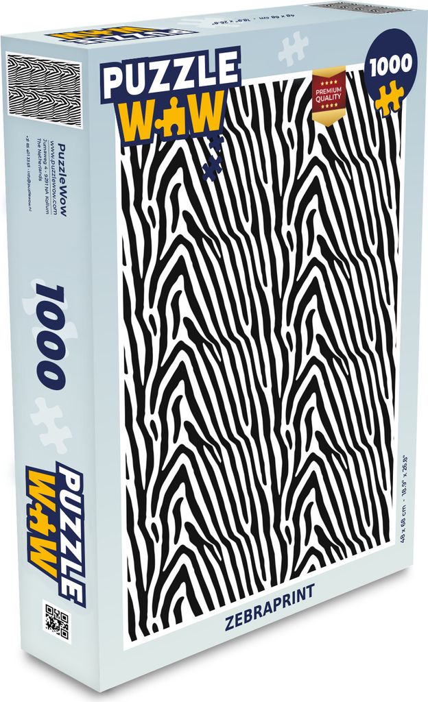 MuchoWow Puzzle 1000 Teile Druck - Safari - Zebra - Spielzeug - Alt und Jung - Spiele - Puzzeln