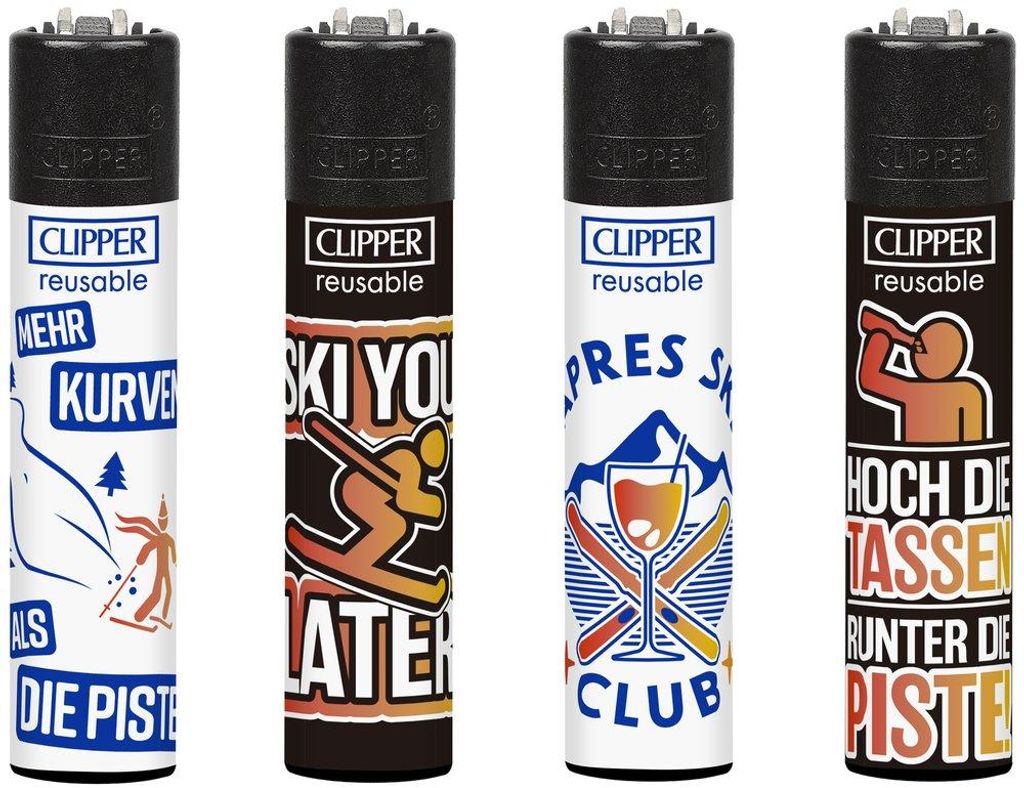 Clipper Feuerzeuge 4er Set Apres Ski