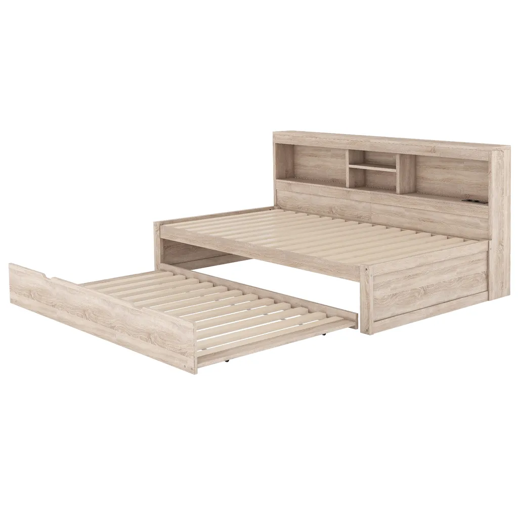 AIORBER Canapé-lit 90x200cm extensible avec LED et port USB intégré