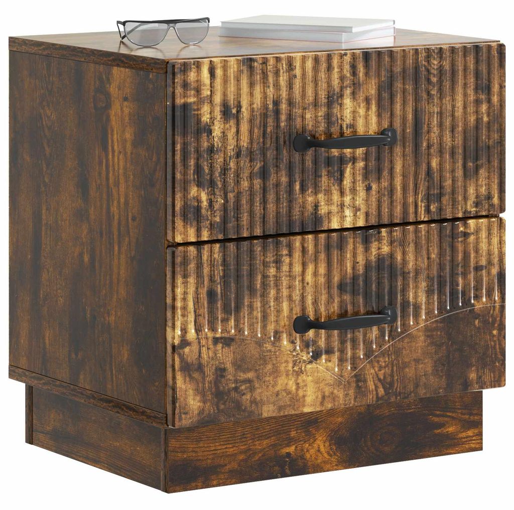 vidaXL Nachttisch Geräucherte Eiche 43 x 34,5 x 44,5 cm Holzwerkstoff