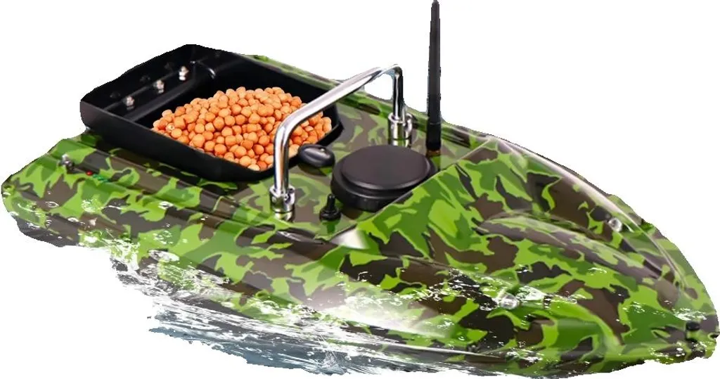 Bateau amorceur précis 1,5kg camouflage, fini les lancers ratés 500m