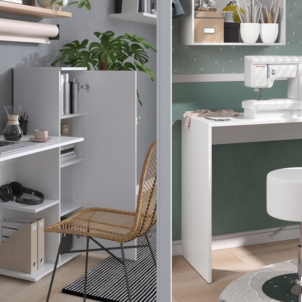 Computertisch Vicco Ritz Weiß 141.2 x 45.2 cm, Model 50592