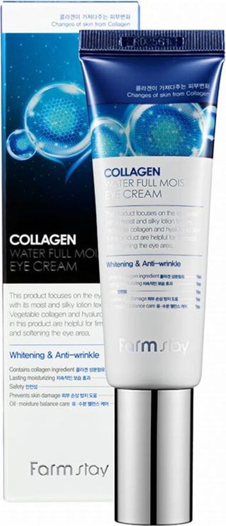 FARMSTAY COLLAGEN Water Full Moist Eye Cream 50 ml – Anti-Falten-Augencreme mit Kollagen
