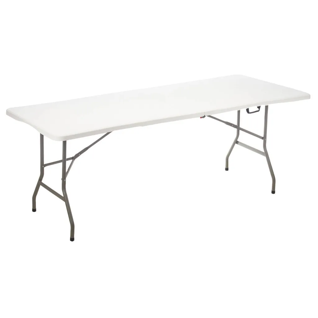 Table de jardin pliante 244 x 76 x 74 cm haute densité - Modèle XL Blanc